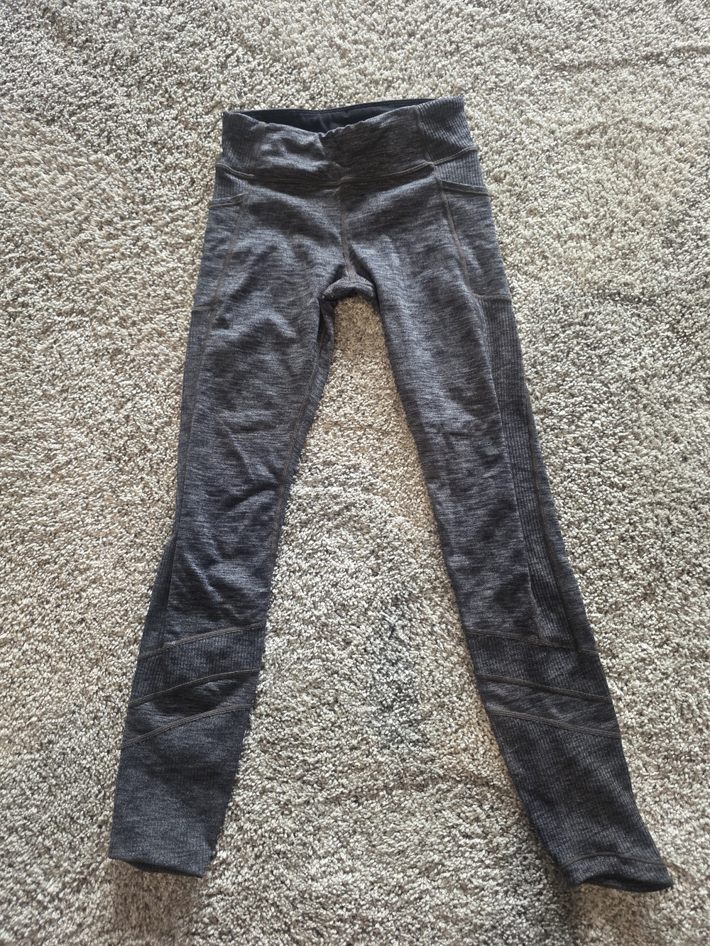 Kids Athleta GIRL Leggings - Charcoal Gray with Pockets
